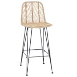 vidaXL Barová stolička 2 pcs Prírodná 44,5 x 53 x 111 cm – Obrázok 4