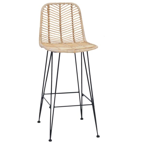 vidaXL Barová stolička 2 pcs Prírodná 44,5 x 53 x 111 cm – Obrázok 4