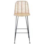 vidaXL Barová stolička 2 pcs Prírodná 44,5 x 53 x 111 cm – Obrázok 5