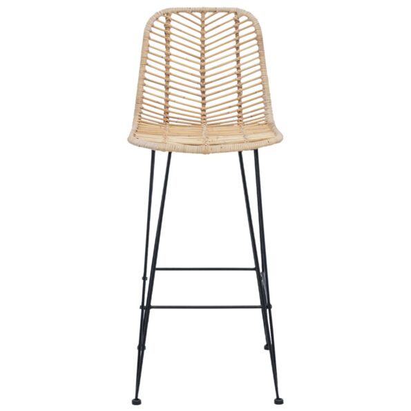 vidaXL Barová stolička 2 pcs Prírodná 44,5 x 53 x 111 cm – Obrázok 5