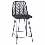 vidaXL Barová stolička 2 pcs Čierna 44,5 x 54,5 x 97,5 cm – Obrázok 4
