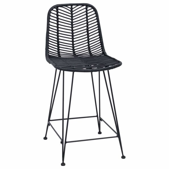 vidaXL Barová stolička 2 pcs Čierna 44,5 x 54,5 x 97,5 cm – Obrázok 4