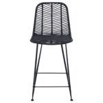 vidaXL Barová stolička 2 pcs Čierna 44,5 x 54,5 x 97,5 cm – Obrázok 5