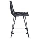 vidaXL Barová stolička 2 pcs Čierna 44,5 x 54,5 x 97,5 cm – Obrázok 6