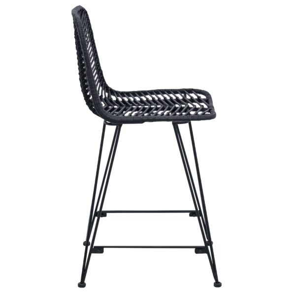 vidaXL Barová stolička 2 pcs Čierna 44,5 x 54,5 x 97,5 cm – Obrázok 6
