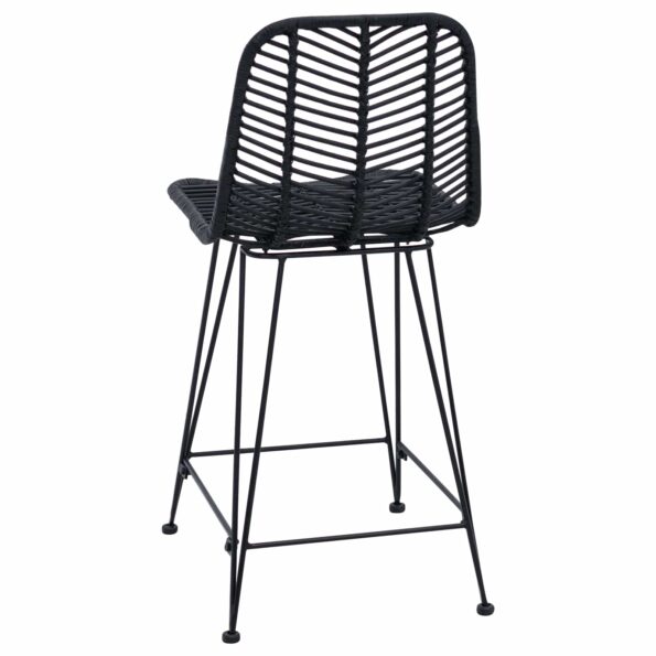 vidaXL Barová stolička 2 pcs Čierna 44,5 x 54,5 x 97,5 cm – Obrázok 7