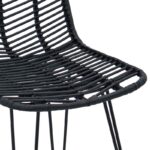 vidaXL Barová stolička 2 pcs Čierna 44,5 x 54,5 x 97,5 cm – Obrázok 9