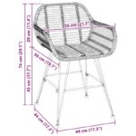 vidaXL Jedálenská stolička 2 pcs Prírodná 55 x 50 x 74 cm – Obrázok 11