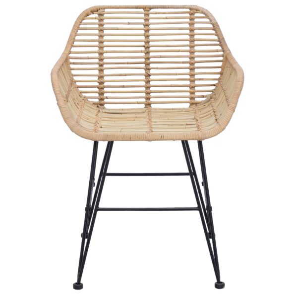 vidaXL Jedálenská stolička 2 pcs Prírodná 55 x 50 x 74 cm – Obrázok 5