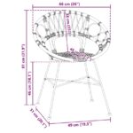 vidaXL Jedálenská stolička 2 pcs Čierna 65 x 55,5 x 81 cm – Obrázok 11