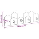 vidaXL Vešiak Hnedá 48 x 8 x 15 cm Masívne mahagónové drevo – Obrázok 11
