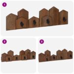 vidaXL Vešiak Hnedá 48 x 8 x 15 cm Masívne mahagónové drevo – Obrázok 4