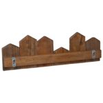 vidaXL Vešiak Hnedá 48 x 8 x 15 cm Masívne mahagónové drevo – Obrázok 8