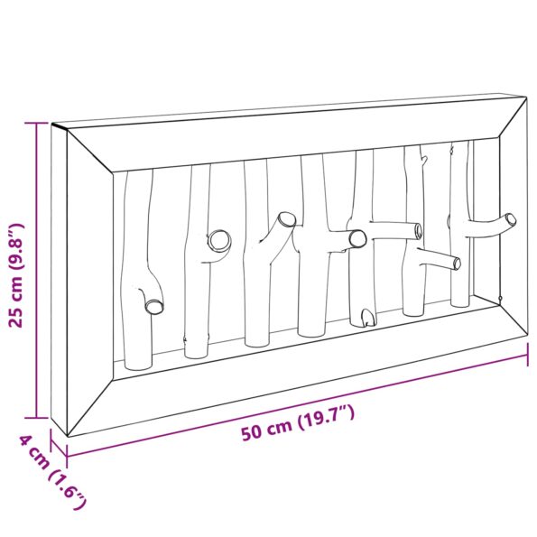 vidaXL Háčik na kabáty Prírodná 50 x 10 x 25 cm – Obrázok 10