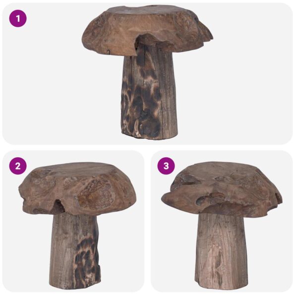 vidaXL Stolička Prírodná 35 x 35 x 35 cm Husté teakové drevo – Obrázok 4