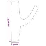 vidaXL Háčik Hnedá 4 x 4 x 14 cm Masívne obnovené drevo – Obrázok 11