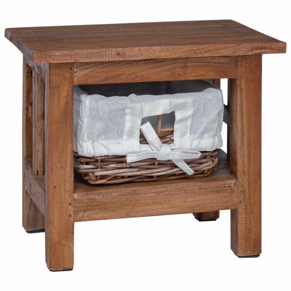 vidaXL Bočný stôl Hnedá 38 x 28 x 35 cm Mahagónový masív – Obrázok 2