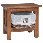 vidaXL Bočný stôl Hnedá 38 x 28 x 35 cm Mahagónový masív – Obrázok 4