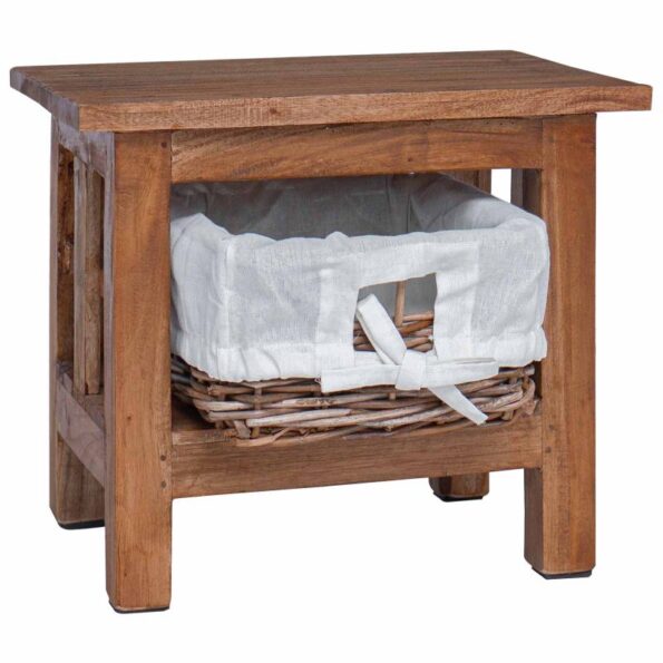 vidaXL Bočný stôl Hnedá 38 x 28 x 35 cm Mahagónový masív – Obrázok 4