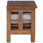 vidaXL Bočný stôl Hnedá 38 x 28 x 35 cm Mahagónový masív – Obrázok 6