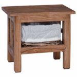 vidaXL Bočný stôl Hnedá 38 x 28 x 35 cm Mahagónový masív – Obrázok 7