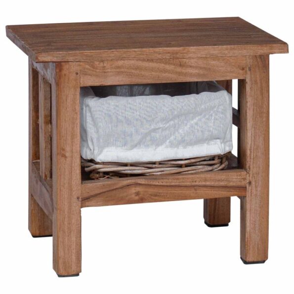 vidaXL Bočný stôl Hnedá 38 x 28 x 35 cm Mahagónový masív – Obrázok 7