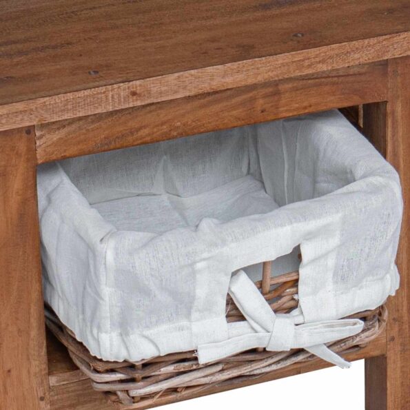 vidaXL Bočný stôl Hnedá 38 x 28 x 35 cm Mahagónový masív – Obrázok 8