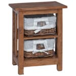 vidaXL Bočný stôl Hnedá 38 x 28 x 50 cm Mahagónový masív – Obrázok 2
