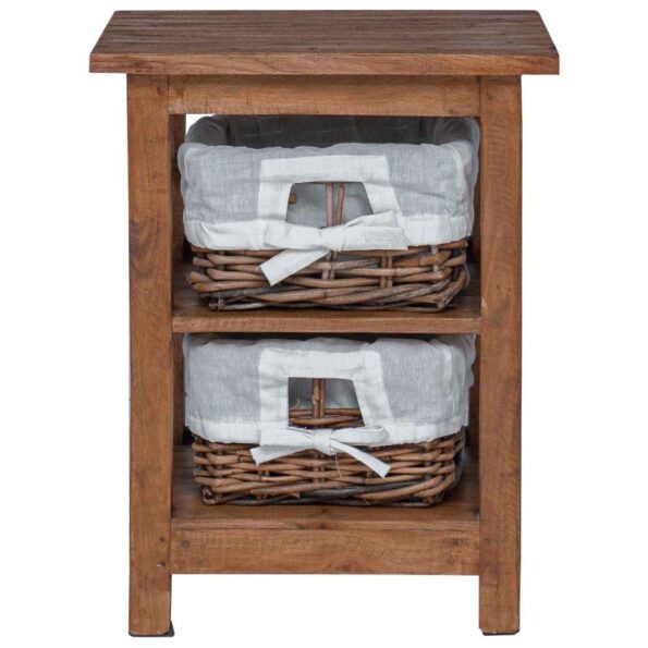 vidaXL Bočný stôl Hnedá 38 x 28 x 50 cm Mahagónový masív – Obrázok 5