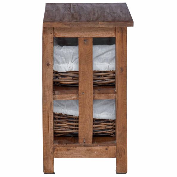 vidaXL Bočný stôl Hnedá 38 x 28 x 50 cm Mahagónový masív – Obrázok 6