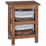 vidaXL Bočný stôl Hnedá 38 x 28 x 50 cm Mahagónový masív – Obrázok 7