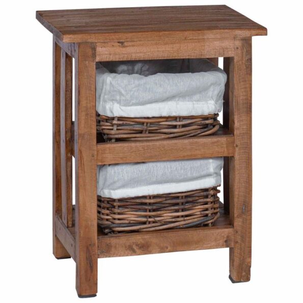 vidaXL Bočný stôl Hnedá 38 x 28 x 50 cm Mahagónový masív – Obrázok 7