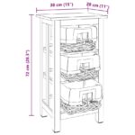 vidaXL Bočný stôl Hnedá 38 x 28 x 72 cm Mahagónový masív – Obrázok 12