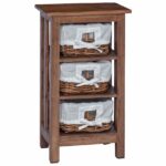 vidaXL Bočný stôl Hnedá 38 x 28 x 72 cm Mahagónový masív – Obrázok 2