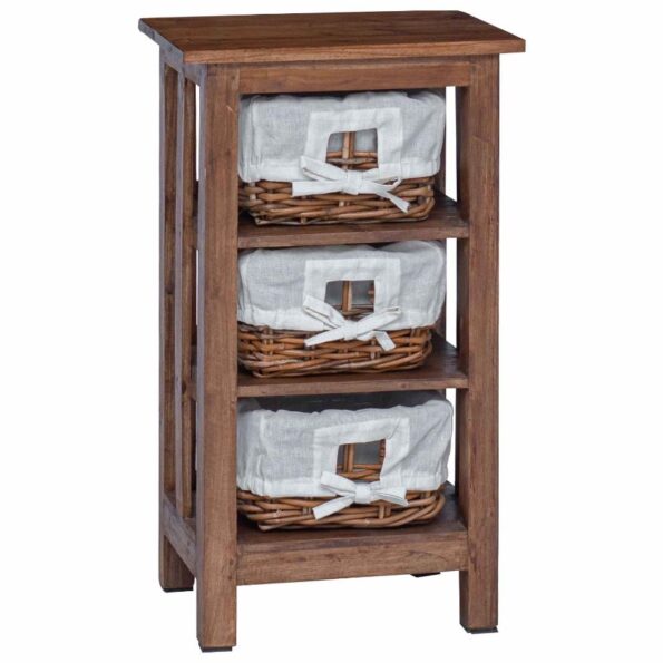 vidaXL Bočný stôl Hnedá 38 x 28 x 72 cm Mahagónový masív – Obrázok 2