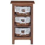 vidaXL Bočný stôl Hnedá 38 x 28 x 72 cm Mahagónový masív – Obrázok 5