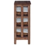 vidaXL Bočný stôl Hnedá 38 x 28 x 72 cm Mahagónový masív – Obrázok 6