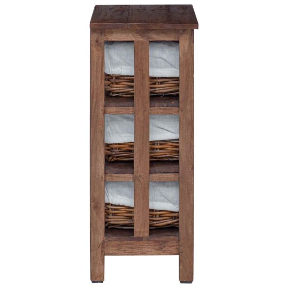 vidaXL Bočný stôl Hnedá 38 x 28 x 72 cm Mahagónový masív – Obrázok 6