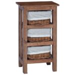 vidaXL Bočný stôl Hnedá 38 x 28 x 72 cm Mahagónový masív – Obrázok 7