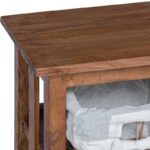 vidaXL Bočný stôl Hnedá 38 x 28 x 72 cm Mahagónový masív – Obrázok 9