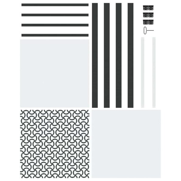 vidaXL Vnútorné dvere Čierna 76 x 201.5 cm Tvrdené sklo, hliník – Obrázok 5