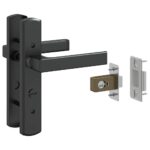 vidaXL Vnútorné dvere Čierna 76 x 201.5 cm Tvrdené sklo, hliník – Obrázok 6