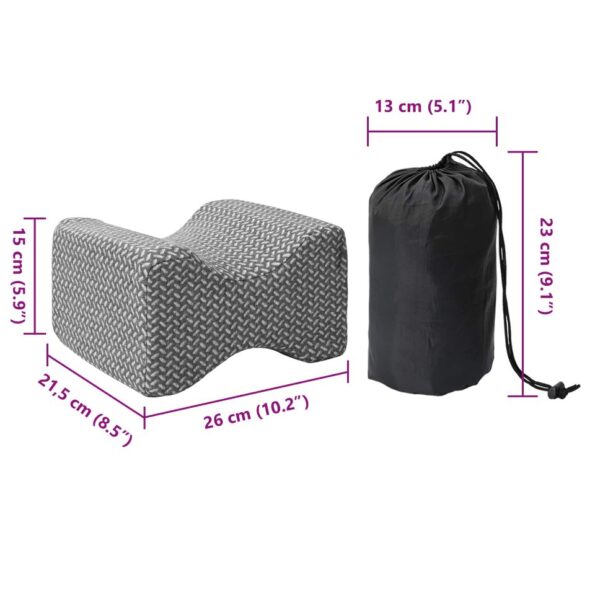 vidaXL Vankúš s vankúšom Sivá 26 x 21 x 15 cm Polyester – Obrázok 10