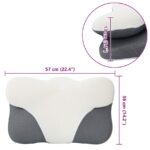 vidaXL Vankúš s vankúšom Biela 59 x 38 x 14 cm Polyester – Obrázok 12