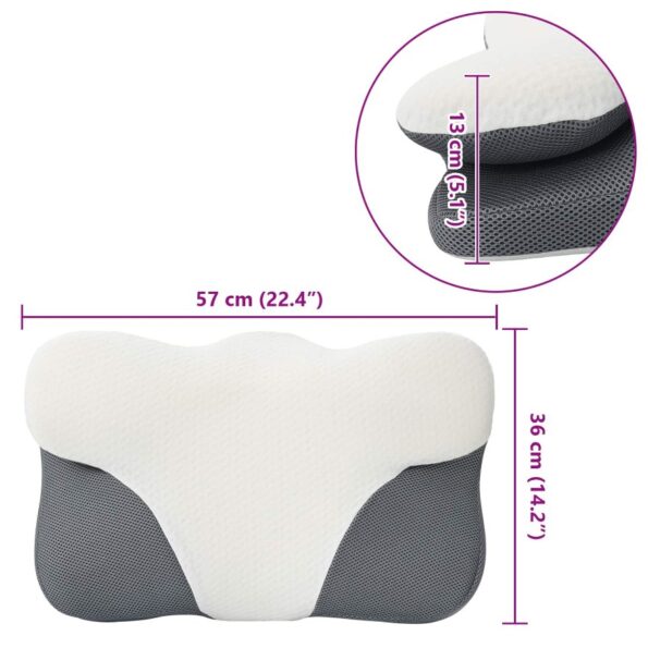 vidaXL Vankúš s vankúšom Biela 59 x 38 x 14 cm Polyester – Obrázok 12