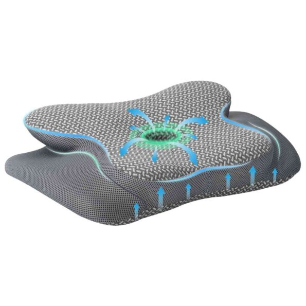 vidaXL Vankúš s vankúšom Sivá 60 x 37 x 13 cm Polyester – Obrázok 2