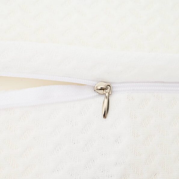 vidaXL Vankúš s vankúšom Biela 60 x 34 x 11 cm Polyester – Obrázok 9