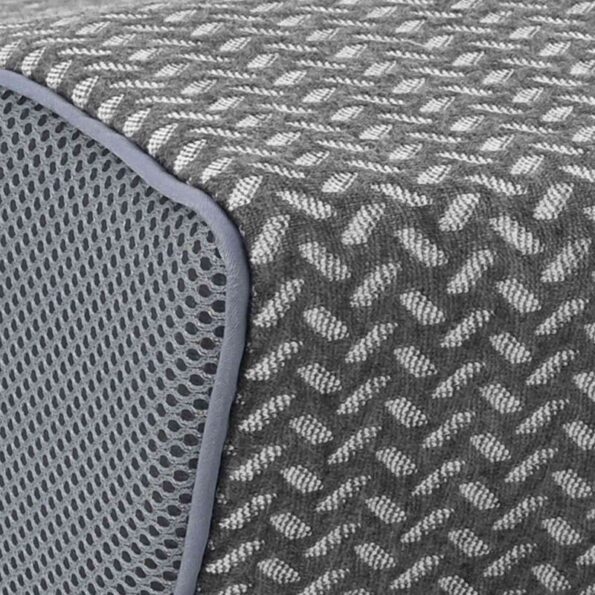 vidaXL Vankúš s vankúšom Sivá 60 x 34 x 11 cm Polyester – Obrázok 8