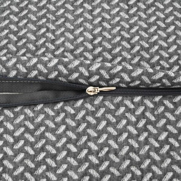 vidaXL Vankúš s vankúšom Sivá 60 x 34 x 11 cm Polyester – Obrázok 9