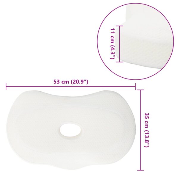 vidaXL Vankúš s vankúšom Biela 55 x 36 x 10 cm Polyester – Obrázok 11